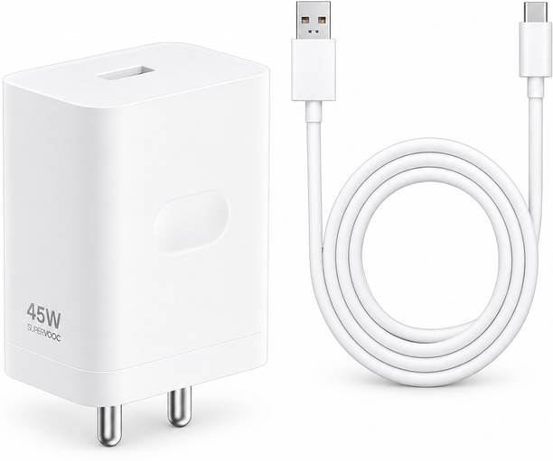 OPPO 45 W SuperVOOC 5 A Wall Charger for Mobile with Detachable Cable