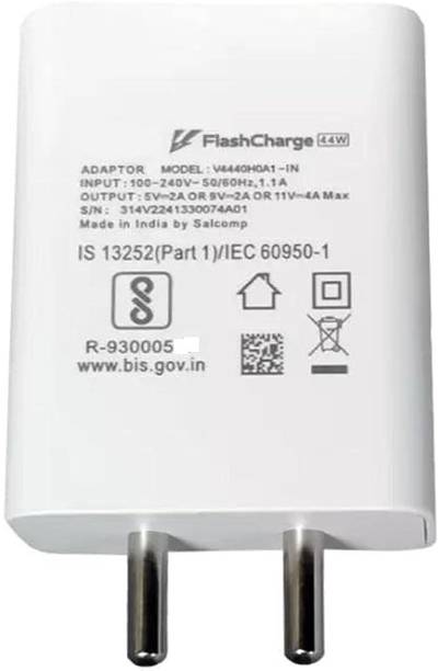 mobspot 44 W Quick Charge 4 A Wall Charger for Mobile (White)