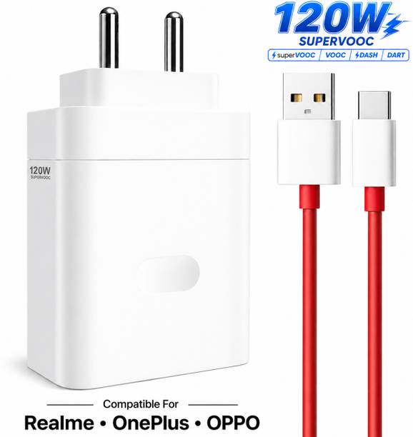 RVAT 120 W SuperVOOC 7.3 A Wall Charger for Mobile with Detachable Cable