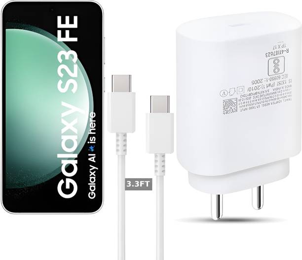 Zybux 25 W PD 3 A Wall Charger for Mobile with Detachable Cable