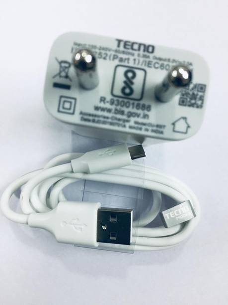 Tecno 2.4 A Wall Charger for Mobile with Detachable Cable