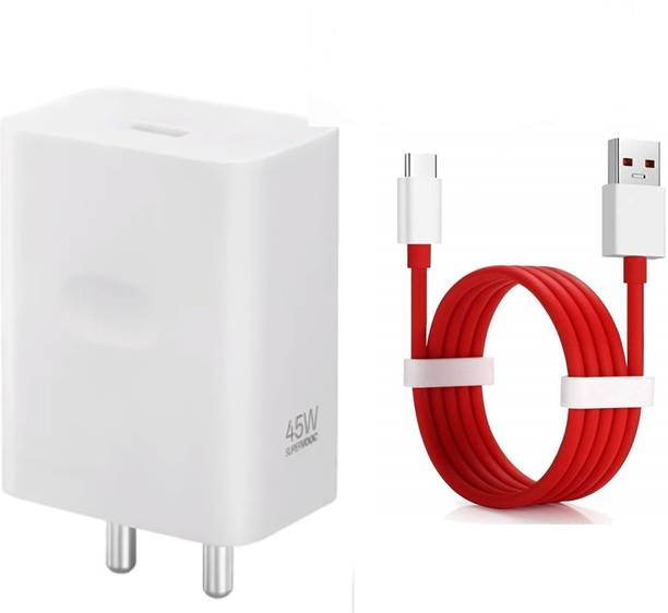 OnePlus 45 W SuperVOOC 4 A Wall Charger for Mobile with Detachable Cable