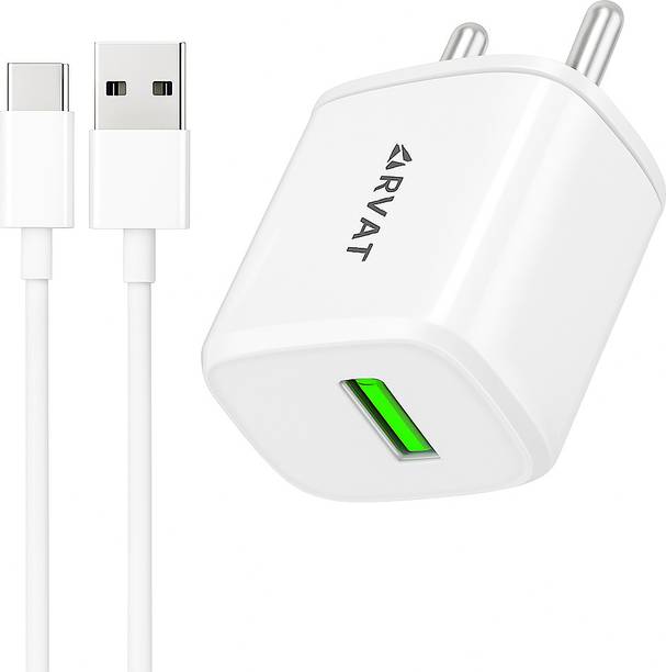 RVAT 18 W Qualcomm 3.0 3.1 A Wall Charger for Mobile with Detachable Cable