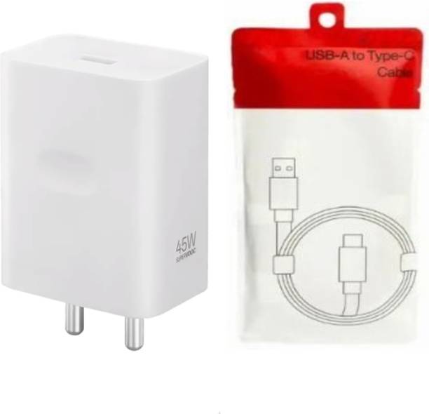 OnePlus 45 W SuperVOOC 4 A Wall Charger for Mobile with Detachable Cable