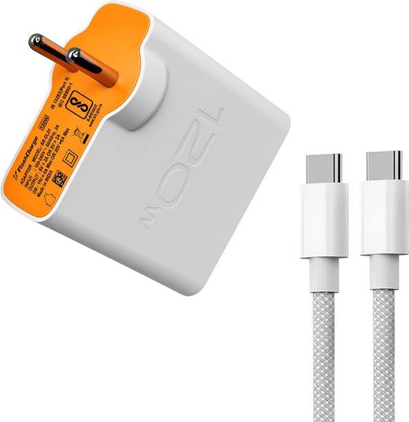 Amozkart 120 W Quick Charge 6 A Wall Charger for Mobile with Detachable Cable