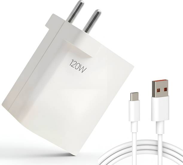 मैक 120W Hyper Charge Charger with Usb to C Cable white चार्जर