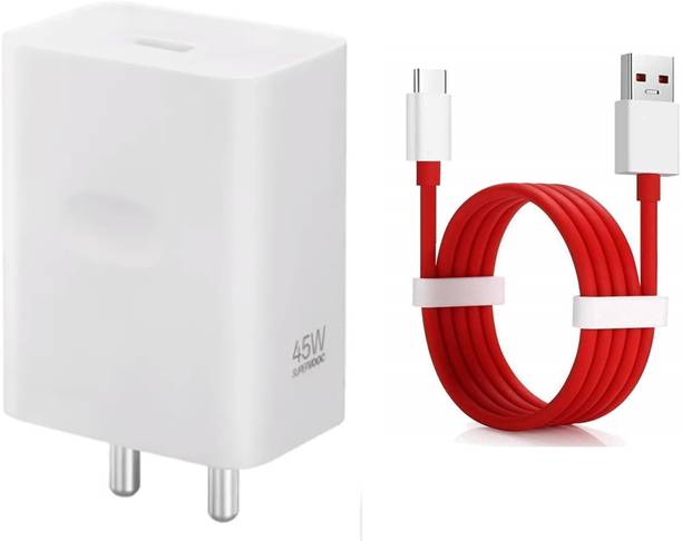 OnePlus 45 W SuperVOOC 4 A Wall Charger for Mobile with Detachable Cable