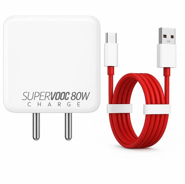yazone 80 W SuperVOOC 6 A Wall Charger for Mobile with Detachable Cable
