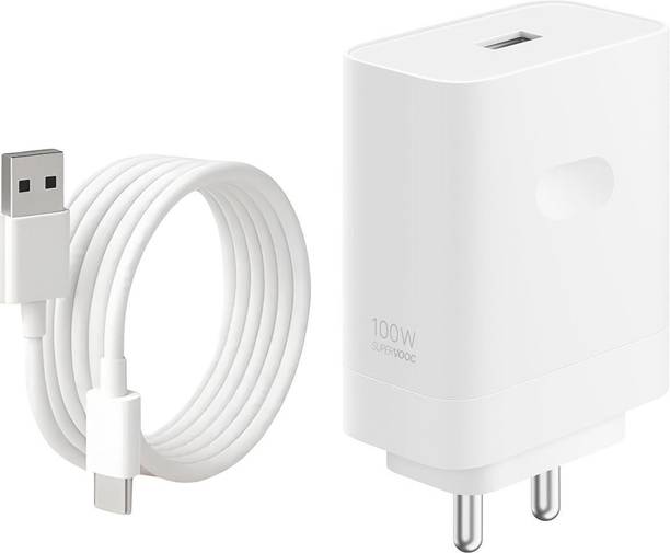 OPPO 100 W SuperVOOC 9 A Wall Charger for Mobile with Detachable Cable