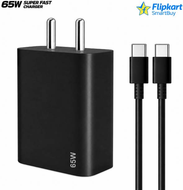 Flipkart SmartBuy 65 W PD 3 A Wall Charger for Mobile with Detachable Cable
