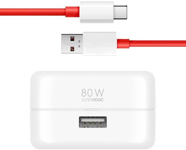 MOBEO 80 W SuperVOOC 6 A Wall Charger for Mobile with Detachable Cable