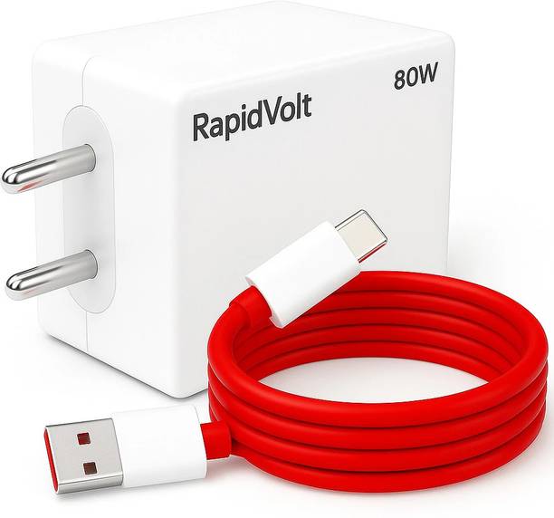 RAPIDVOLT 80 W SuperVOOC 6 A Wall Charger for Mobile with Detachable Cable
