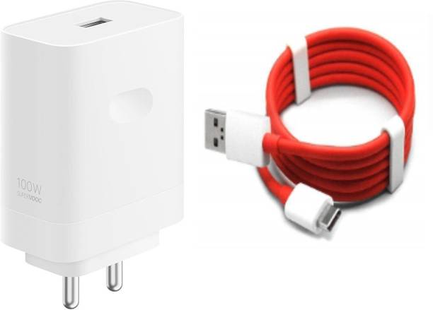 OnePlus 100 W SuperVOOC 9 A Wall Charger for Mobile with Detachable Cable