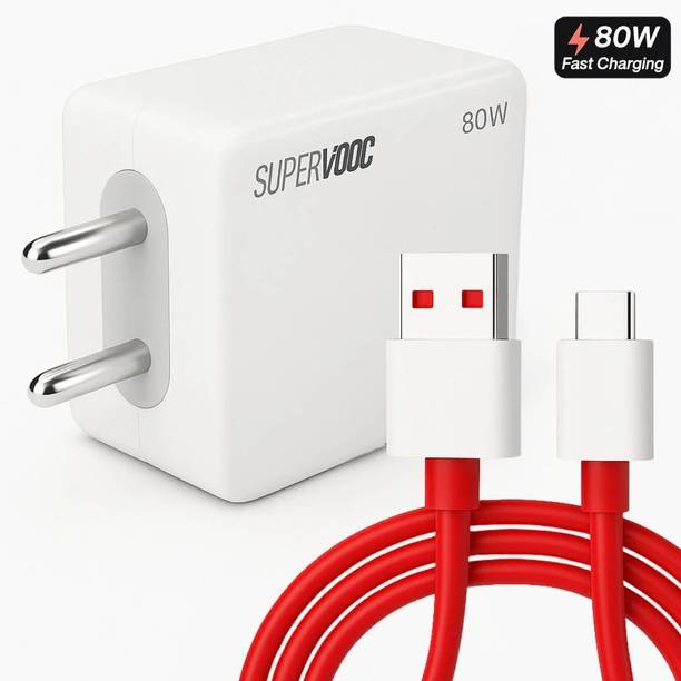 TechBlaze 80 W SuperVOOC 7.3 A Wall Charger for Mobile with Detachable Cable