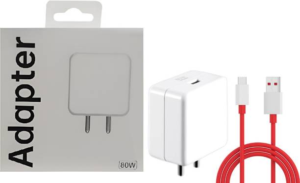 OnePlus 80 W SuperVOOC 7.3 A Wall Charger for Mobile with Detachable Cable