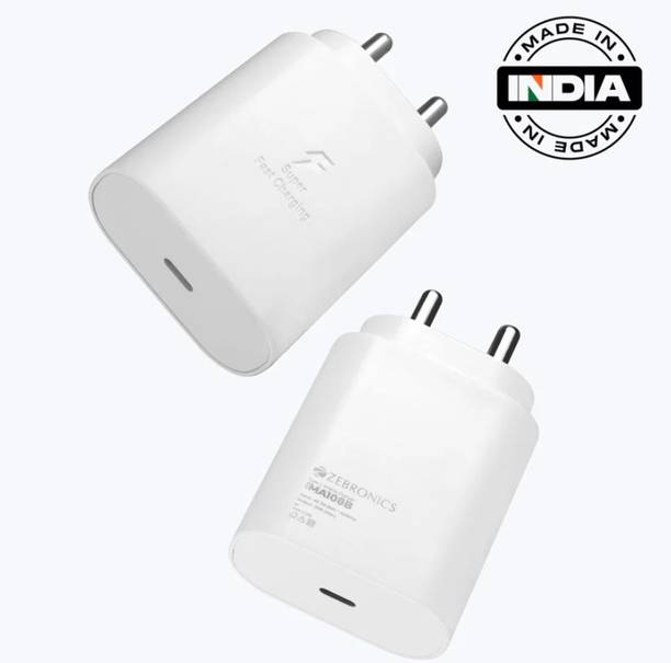 ZEBRONICS 25 W Quick Charge 3 A Wall Charger for Mobile with Detachable Cable