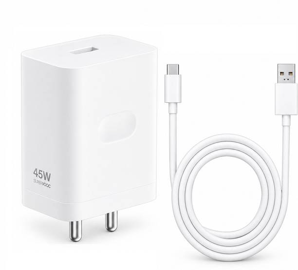 OPPO 45 W SuperVOOC 5 A Wall Charger for Mobile with Detachable Cable