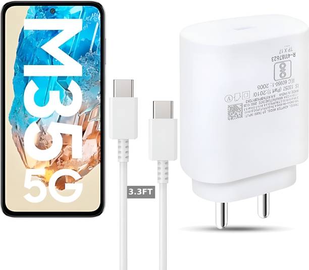 Zybux 25 W PD 3 A Wall Charger for Mobile with Detachable Cable