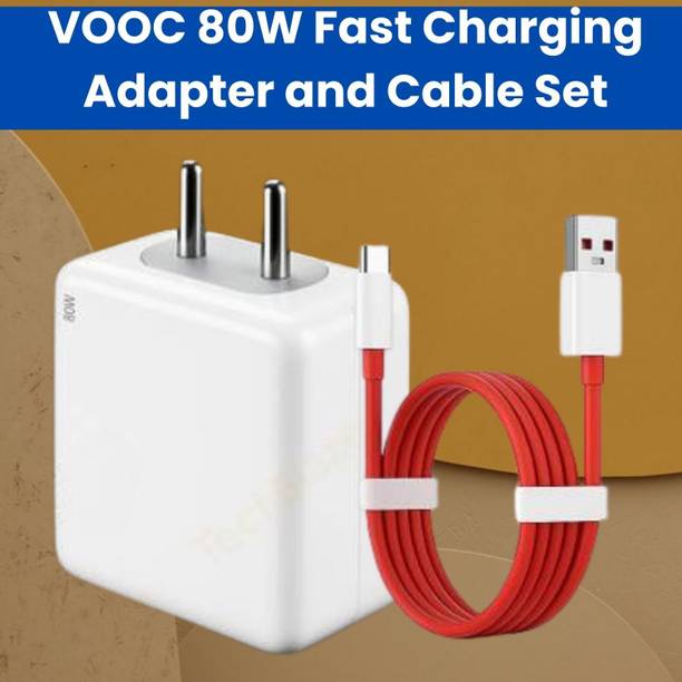 JTP 80 W SuperVOOC 6 A Wall Charger for Mobile with Detachable Cable