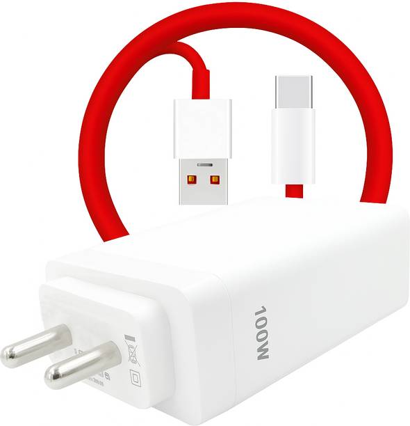 ChargHunt 100 W SuperVOOC 8 A Wall Charger for Mobile with Detachable Cable