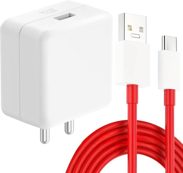OnePlus 80 W SuperVOOC 7.3 A Wall Charger for Mobile with Detachable Cable