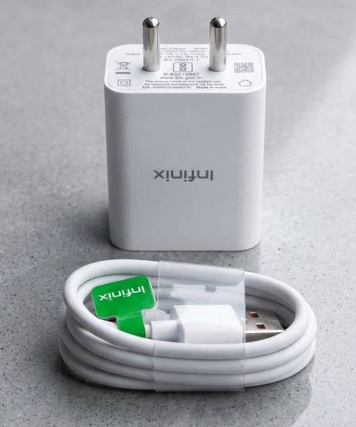 Infinix charger Quick Charge 3.4 A Wall Charger for Mobile with Detachable Cable
