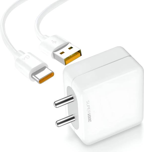 Zybux 45 W SuperVOOC 5 A Wall Charger for Mobile with Detachable Cable