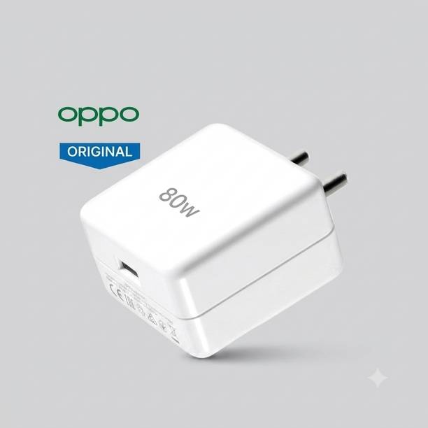 OPPO 80 W SuperVOOC 8 A Single Port Mobile Charger with Detachable Cable
