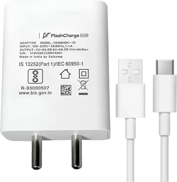 BLYNOIZ 44 W Quick Charge 4 A Wall Charger for Mobile with Detachable Cable