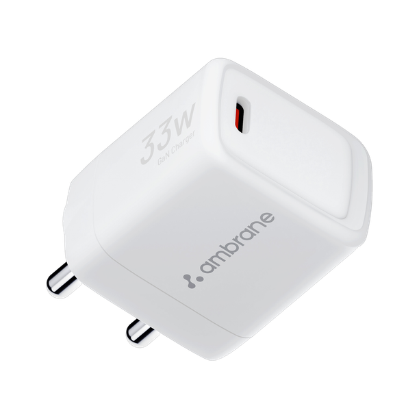 Ambrane 33 W GaN 3 A Wall Charger for Mobile