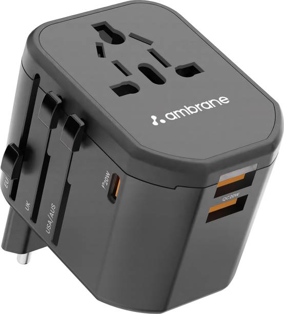 Ambrane 20 W 3 A Multi-pin Wall Charger for Mobile