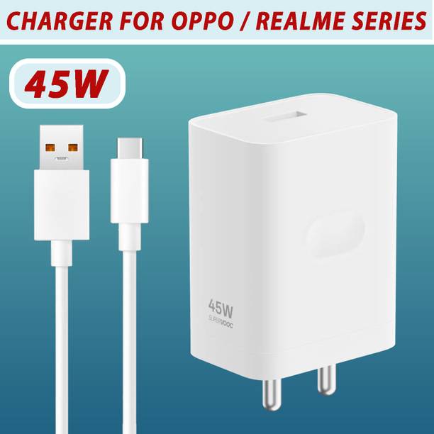 Safa 45 W SuperVOOC 4 A Wall Charger for Mobile with Detachable Cable