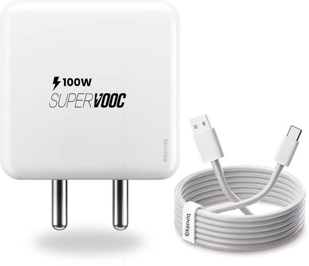 Kenviq 100 W Dash 3 A Wall Charger for Mobile with Detachable Cable