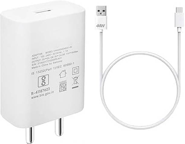 TAYLCON 44 W Quick Charge 6 A Wall Charger for Mobile with Detachable Cable