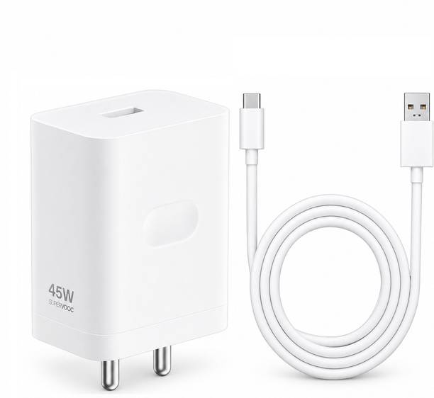OPPO 45 W SuperVOOC 5 A Wall Charger for Mobile with Detachable Cable