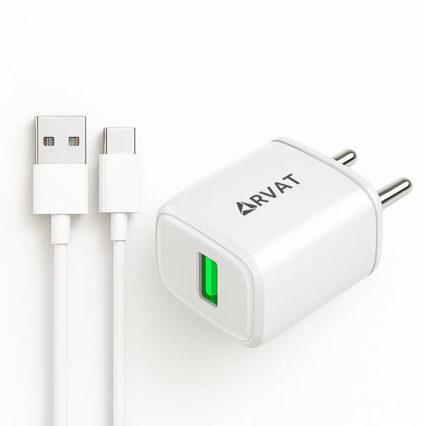 RVAT 18 W Qualcomm 3.0 3.1 A Wall Charger for Mobile with Detachable Cable