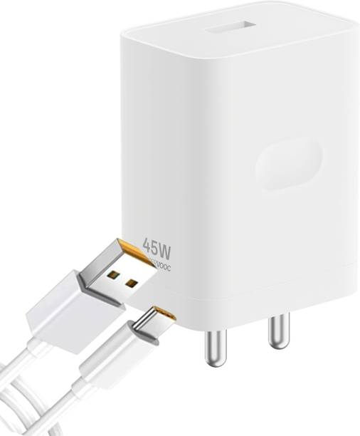 ELECTRABLOOM 45 W SuperVOOC 4.4 A Wall Charger for Mobile with Detachable Cable