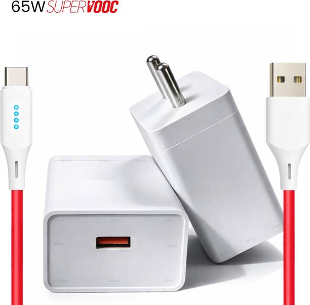 Sulania 65 W SuperVOOC 6.5 A Wall Charger for Mobile with Detachable Cable