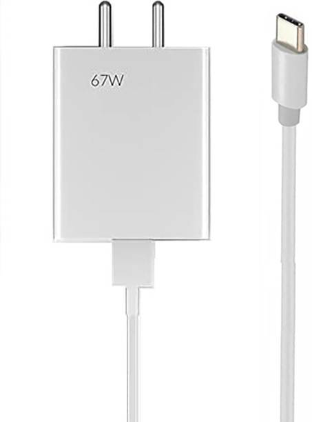 EliteGadgets 67 W SuperVOOC 5 A Wall Charger for Mobile with Detachable Cable
