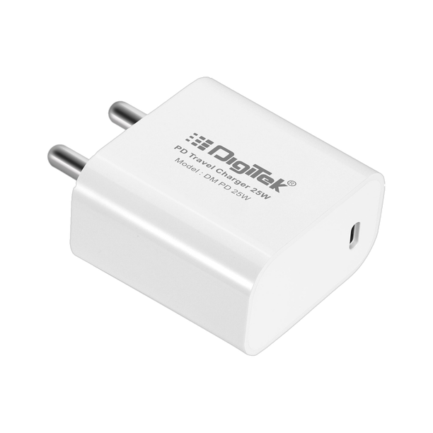 DIGITEK 25 W PD 3 A Wall Charger for Mobile White