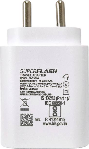 SUPERFLASH 25 W PD 3 A Wall Charger for Mobile