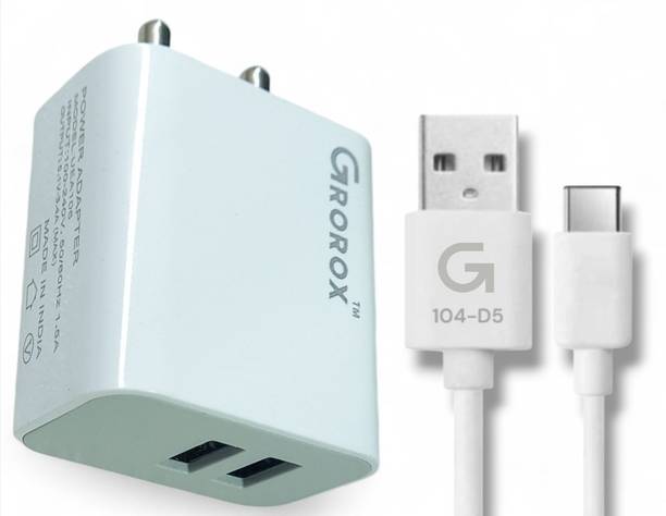 GROROX 20 W Qualcomm 3.0 3.4 A Dual Port Mobile Charger with Detachable Cable
