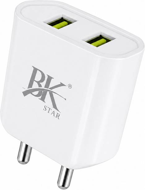 BK Adaptive Fast Charging 2.1 A Wall Charger for Mobile with Detachable Cable