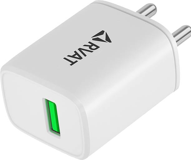 RVAT 18 W Qualcomm 3.0 3.1 A Wall Charger for Mobile with Detachable Cable