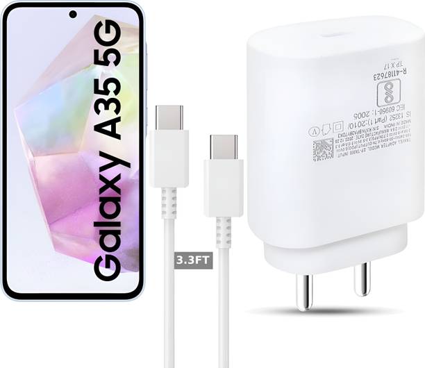 Zybux 25 W PD 3 A Wall Charger for Mobile with Detachable Cable