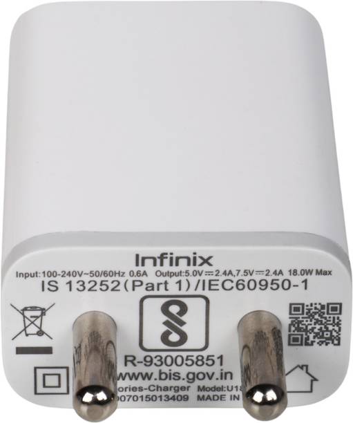 Infinix 18 W Supercharge 3 A Wall Charger for Mobile