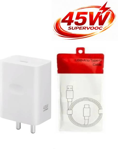 OnePlus 45 W SuperVOOC 4 A Wall Charger for Mobile with Detachable Cable