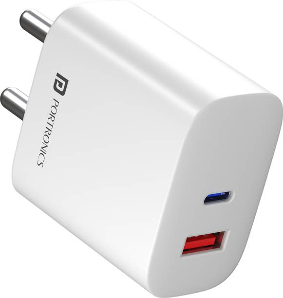 Portronics 45 W GaN 3 A Wall Charger for Mobile