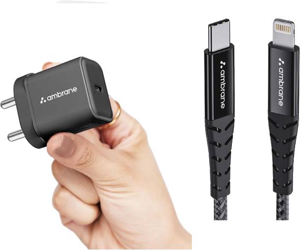 Ambrane 20 W 3 A Single Port Mobile Charger with Detachable Cable