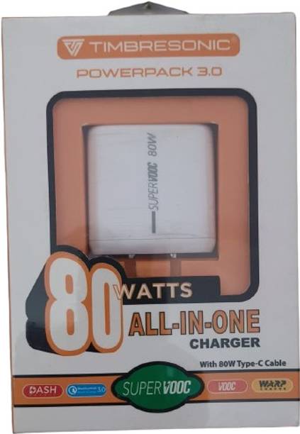 TIMBRESONIC Supercharge 1 A Wall Charger for Mobile with Detachable Cable